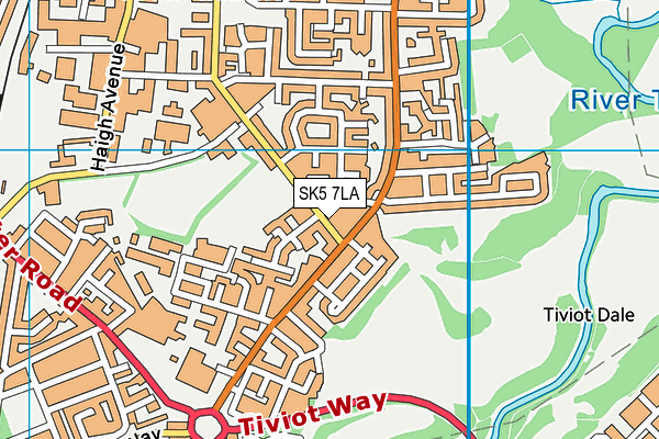 SK5 7LA map - OS VectorMap District (Ordnance Survey)