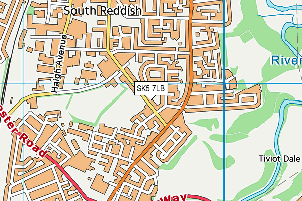 SK5 7LB map - OS VectorMap District (Ordnance Survey)