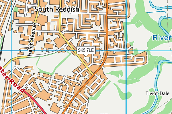 SK5 7LE map - OS VectorMap District (Ordnance Survey)