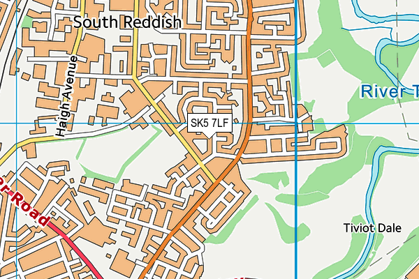 SK5 7LF map - OS VectorMap District (Ordnance Survey)