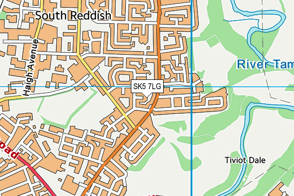 SK5 7LG map - OS VectorMap District (Ordnance Survey)