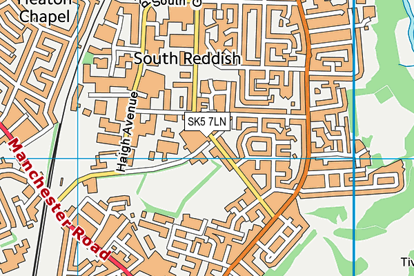 South Reddish Park map (SK5 7LN) - OS VectorMap District (Ordnance Survey)