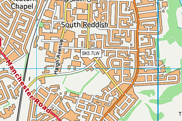 SK5 7LW map - OS VectorMap District (Ordnance Survey)
