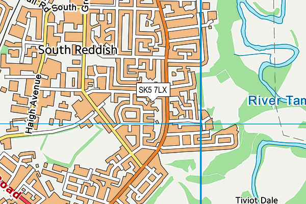 SK5 7LX map - OS VectorMap District (Ordnance Survey)