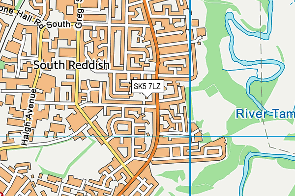SK5 7LZ map - OS VectorMap District (Ordnance Survey)