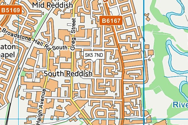 SK5 7ND map - OS VectorMap District (Ordnance Survey)