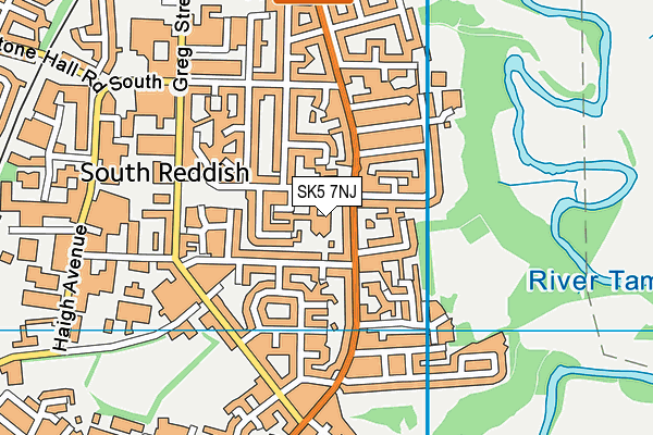 SK5 7NJ map - OS VectorMap District (Ordnance Survey)