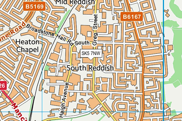SK5 7NW map - OS VectorMap District (Ordnance Survey)