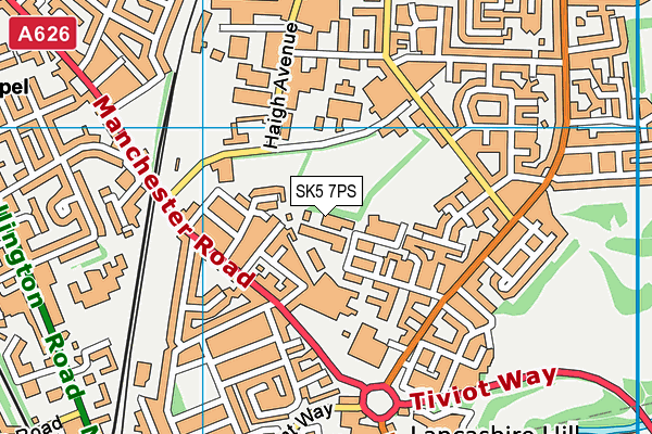 SK5 7PS map - OS VectorMap District (Ordnance Survey)