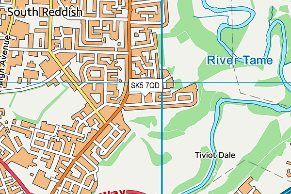 SK5 7QD map - OS VectorMap District (Ordnance Survey)