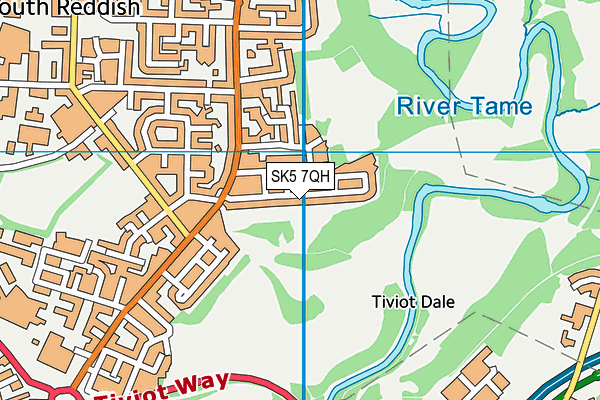 SK5 7QH map - OS VectorMap District (Ordnance Survey)