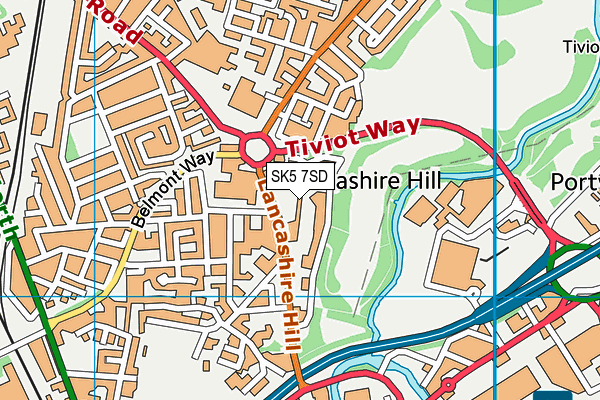 SK5 7SD map - OS VectorMap District (Ordnance Survey)