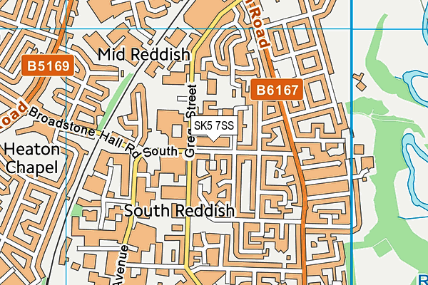 SK5 7SS map - OS VectorMap District (Ordnance Survey)