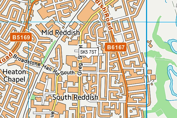 SK5 7ST map - OS VectorMap District (Ordnance Survey)