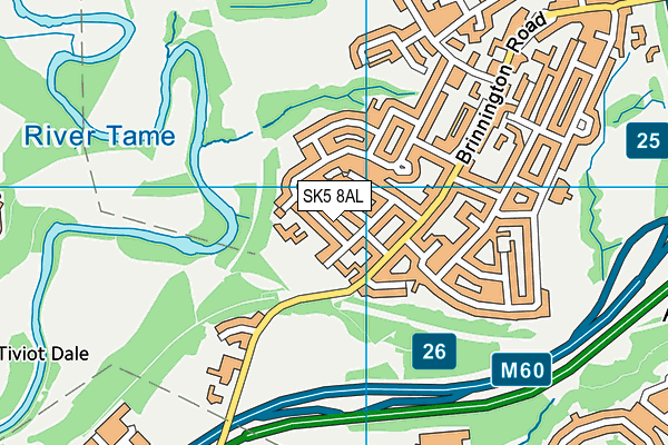 SK5 8AL map - OS VectorMap District (Ordnance Survey)