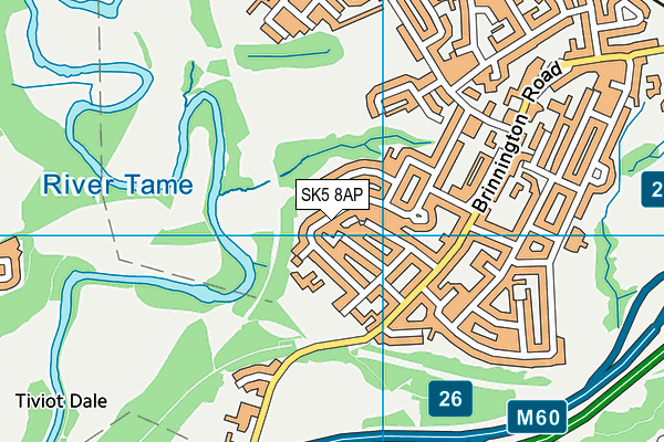 SK5 8AP map - OS VectorMap District (Ordnance Survey)