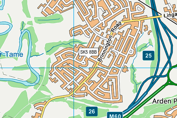 SK5 8BB map - OS VectorMap District (Ordnance Survey)