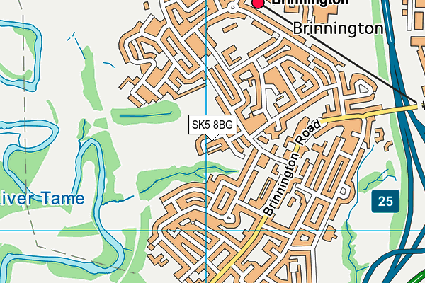 Life Leisure Brinnington Park map (SK5 8BG) - OS VectorMap District (Ordnance Survey)