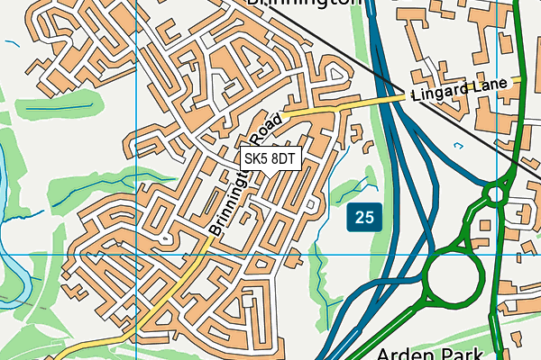 SK5 8DT map - OS VectorMap District (Ordnance Survey)
