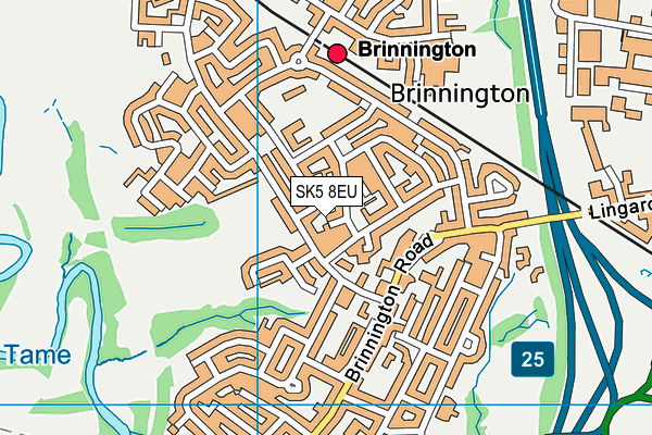 SK5 8EU map - OS VectorMap District (Ordnance Survey)