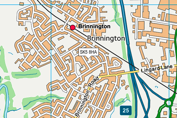 SK5 8HA map - OS VectorMap District (Ordnance Survey)