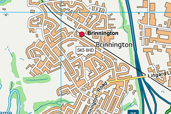 SK5 8HD map - OS VectorMap District (Ordnance Survey)