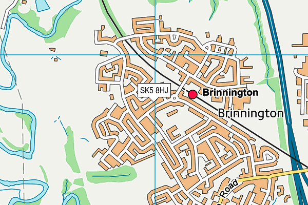 SK5 8HJ map - OS VectorMap District (Ordnance Survey)