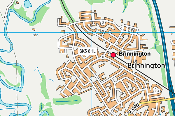 SK5 8HL map - OS VectorMap District (Ordnance Survey)