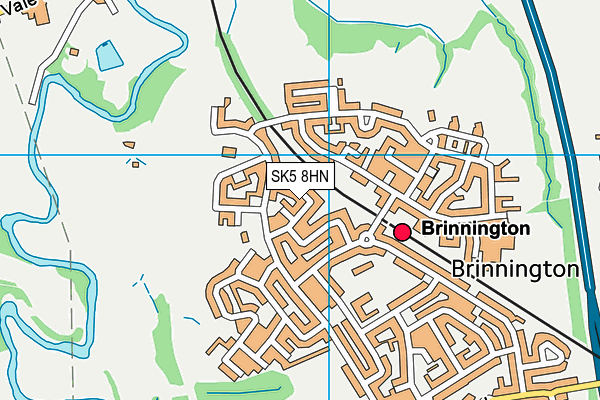 SK5 8HN map - OS VectorMap District (Ordnance Survey)