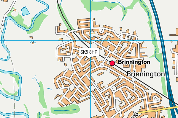 SK5 8HP map - OS VectorMap District (Ordnance Survey)