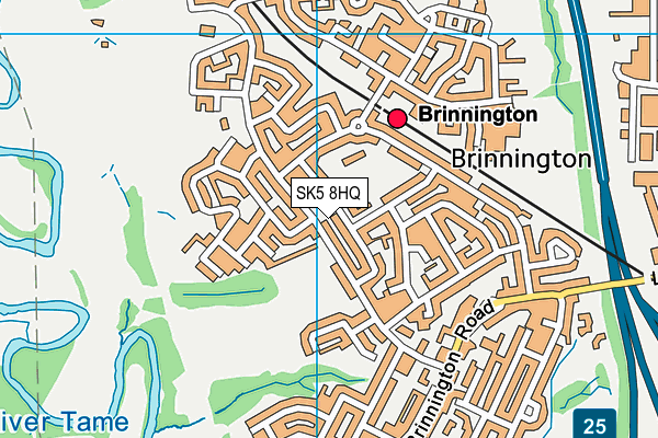 SK5 8HQ map - OS VectorMap District (Ordnance Survey)