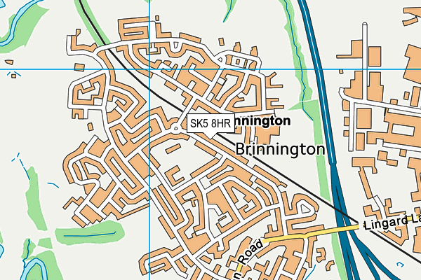 SK5 8HR map - OS VectorMap District (Ordnance Survey)