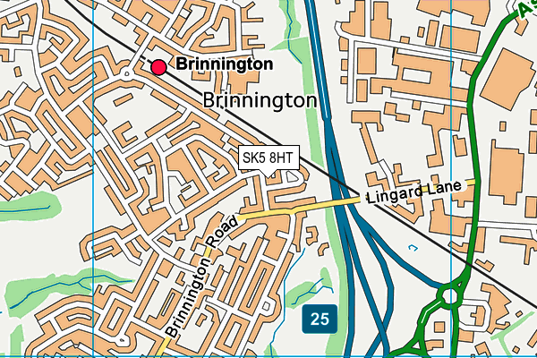 SK5 8HT map - OS VectorMap District (Ordnance Survey)