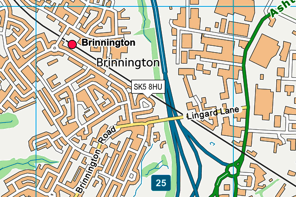 SK5 8HU map - OS VectorMap District (Ordnance Survey)