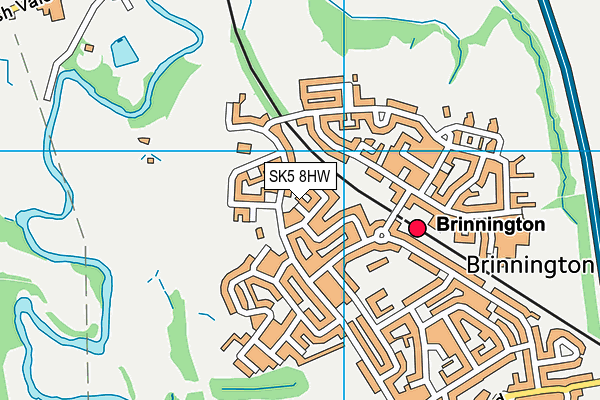 SK5 8HW map - OS VectorMap District (Ordnance Survey)