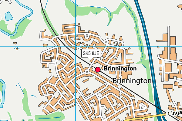 SK5 8JE map - OS VectorMap District (Ordnance Survey)
