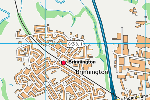 SK5 8JH map - OS VectorMap District (Ordnance Survey)
