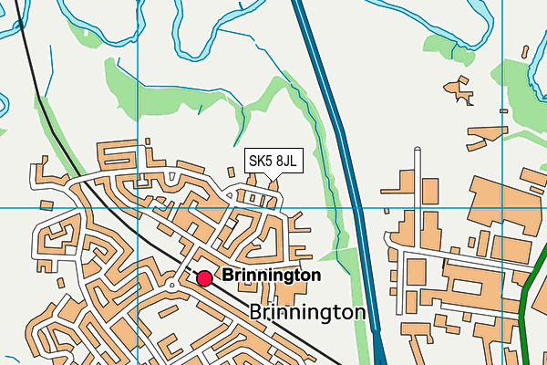 SK5 8JL map - OS VectorMap District (Ordnance Survey)
