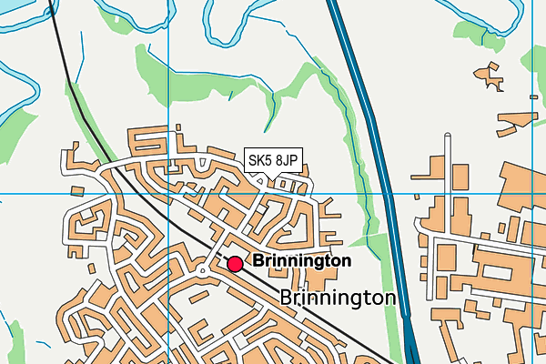 SK5 8JP map - OS VectorMap District (Ordnance Survey)