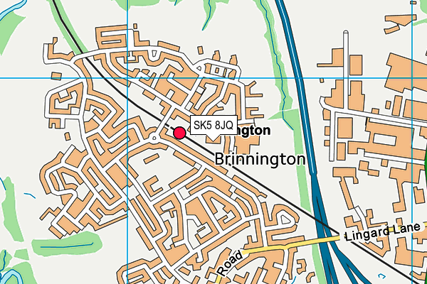 SK5 8JQ map - OS VectorMap District (Ordnance Survey)