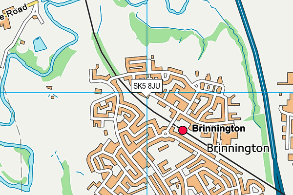 SK5 8JU map - OS VectorMap District (Ordnance Survey)