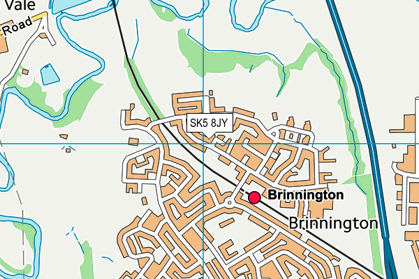 SK5 8JY map - OS VectorMap District (Ordnance Survey)