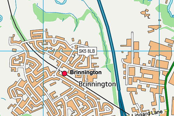SK5 8LB map - OS VectorMap District (Ordnance Survey)
