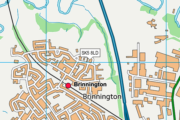 SK5 8LD map - OS VectorMap District (Ordnance Survey)