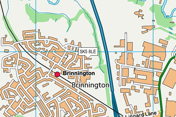 SK5 8LE map - OS VectorMap District (Ordnance Survey)