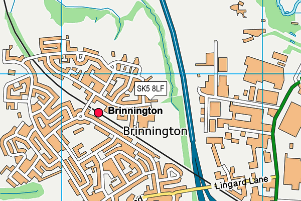 SK5 8LF map - OS VectorMap District (Ordnance Survey)