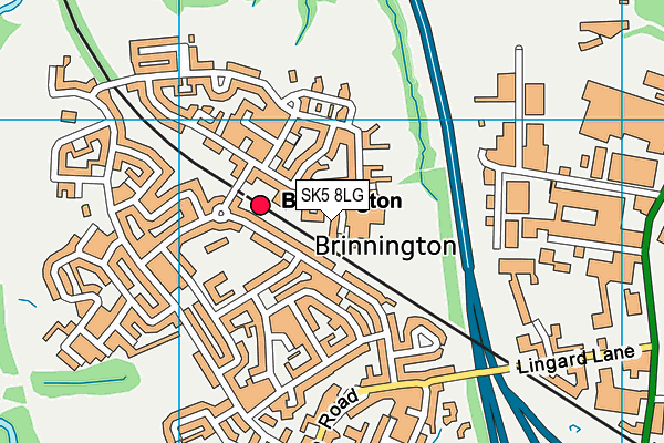 SK5 8LG map - OS VectorMap District (Ordnance Survey)