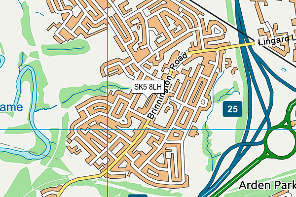 SK5 8LH map - OS VectorMap District (Ordnance Survey)