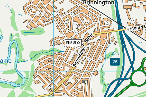 SK5 8LQ map - OS VectorMap District (Ordnance Survey)