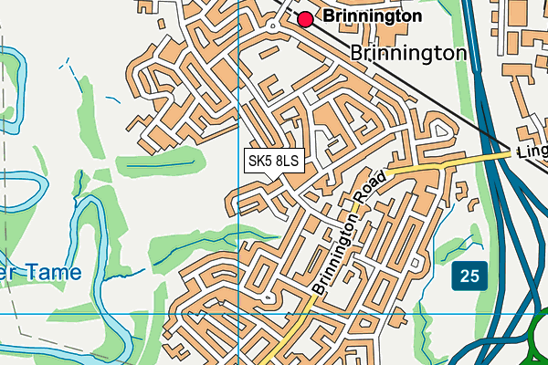 SK5 8LS map - OS VectorMap District (Ordnance Survey)